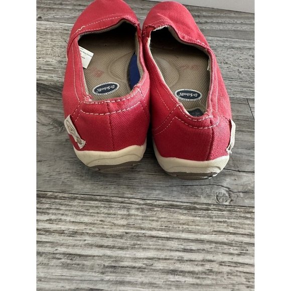 Dr Scholls Advance Comforts Slip On Red Canvas Flats Size 6 - Picture 4 of 8